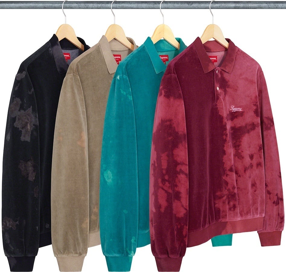 Bleached Velour L/S Polo
